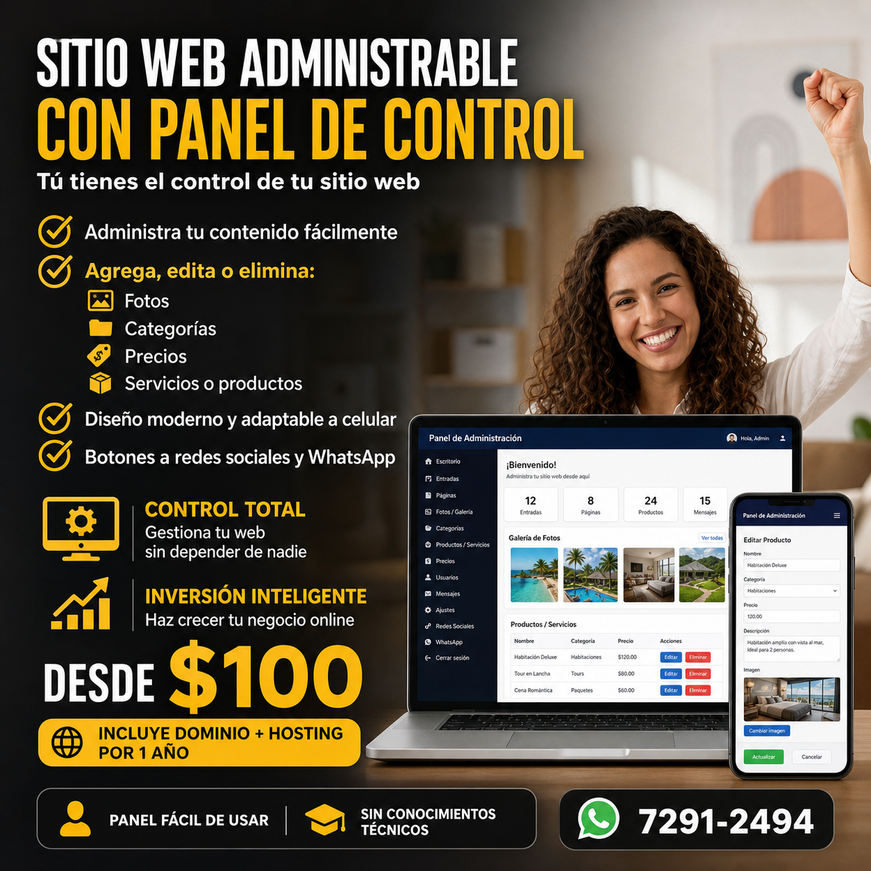 Web + Panel Admin